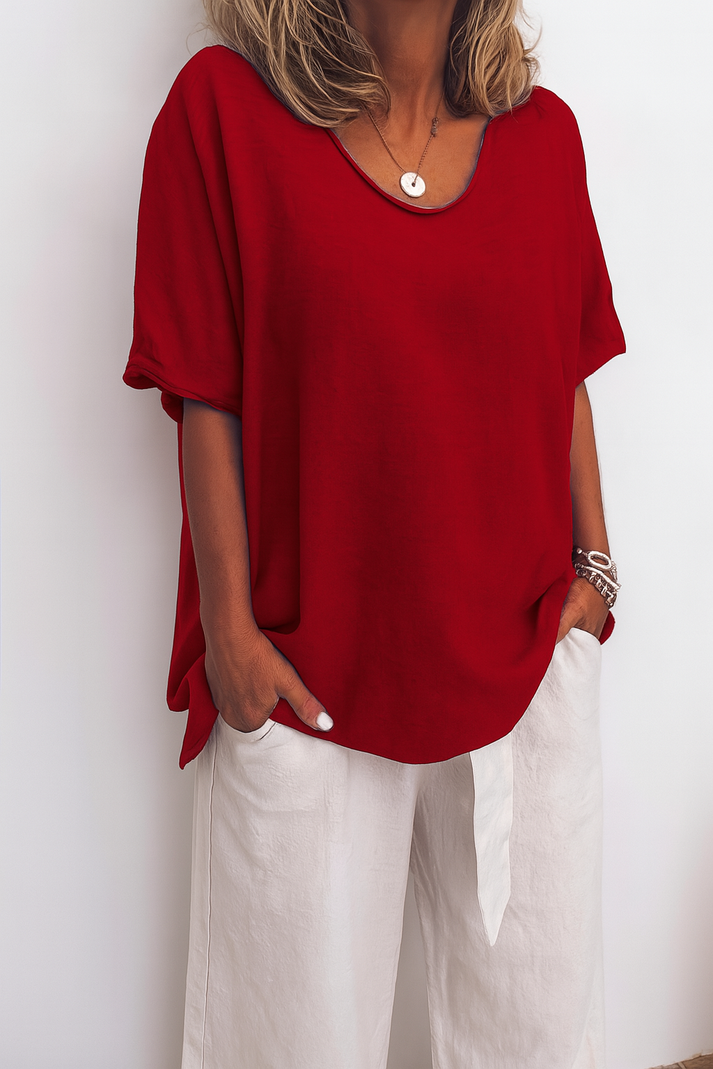 Briget | Luchtige Linnen T-Shirt – Tijdloze Comfort & Elegantie 3