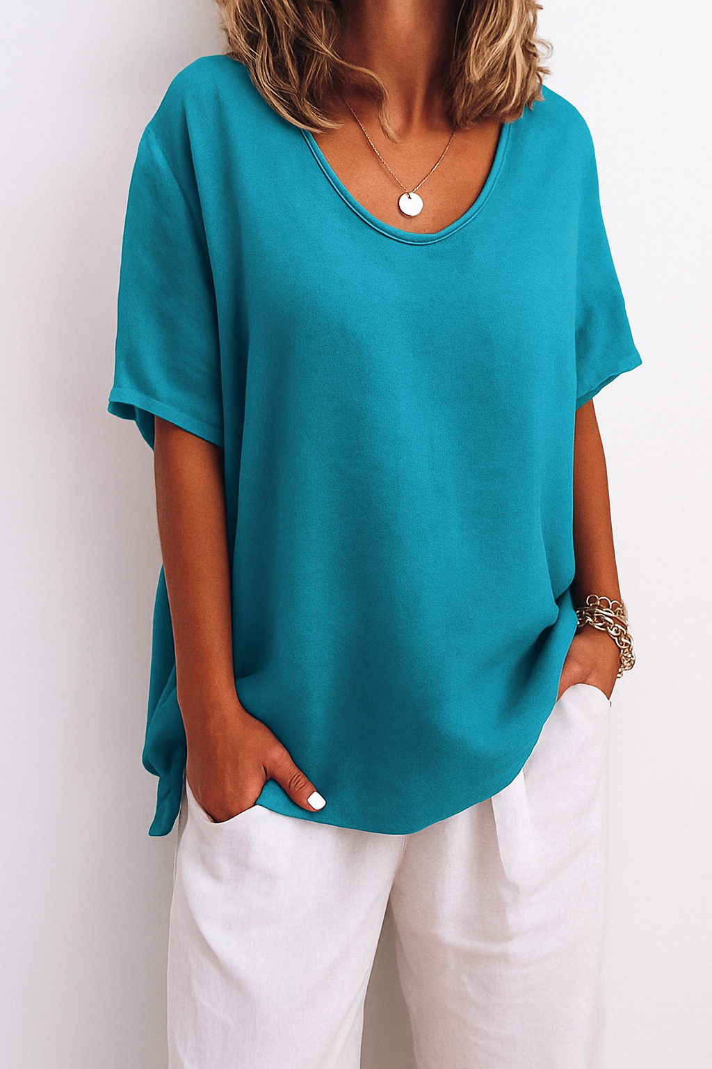 Briget | Luchtige Linnen T-Shirt – Tijdloze Comfort & Elegantie 5