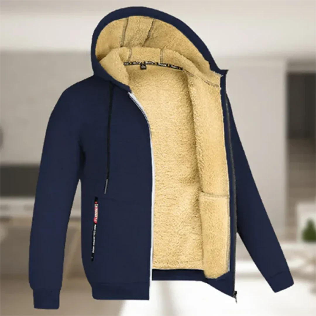 Heren Hoodie Comfortabele Warme Zip-Up Regenjas