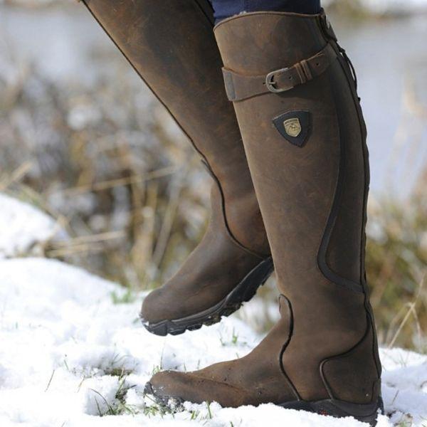 Dames Laarzen Waterdicht Leer Winter Equestrian Style 2