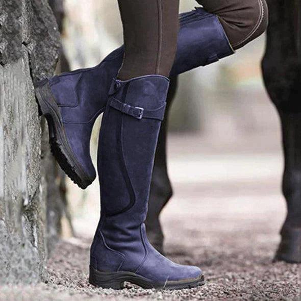 Dames Laarzen Waterdicht Leer Winter Equestrian Style 5