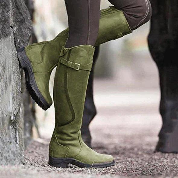 Dames Laarzen Waterdicht Leer Winter Equestrian Style 6