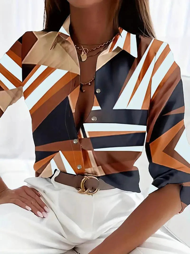 Dames Overhemd Katoen Ruitprint 0