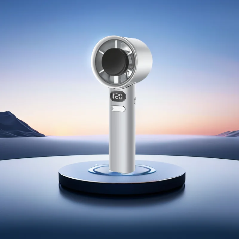 Draagbare Handventilator met 120 Windsnelheden en USB Oplaadbaar 0