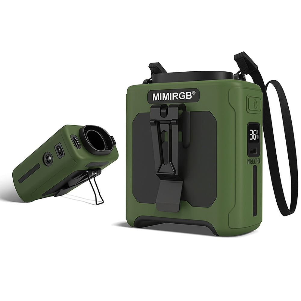 Draagbare Tailleventilator 10000mAh Met Powerbank En LED Licht Voor Buitensporten En Activiteiten