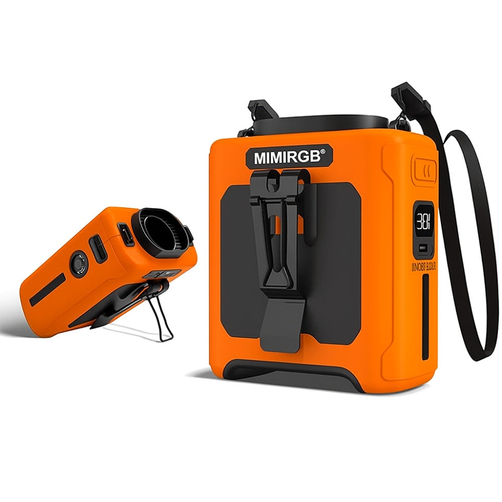 Draagbare Tailleventilator 10000mAh Met Powerbank En LED Licht Voor Buitensporten En Activiteiten