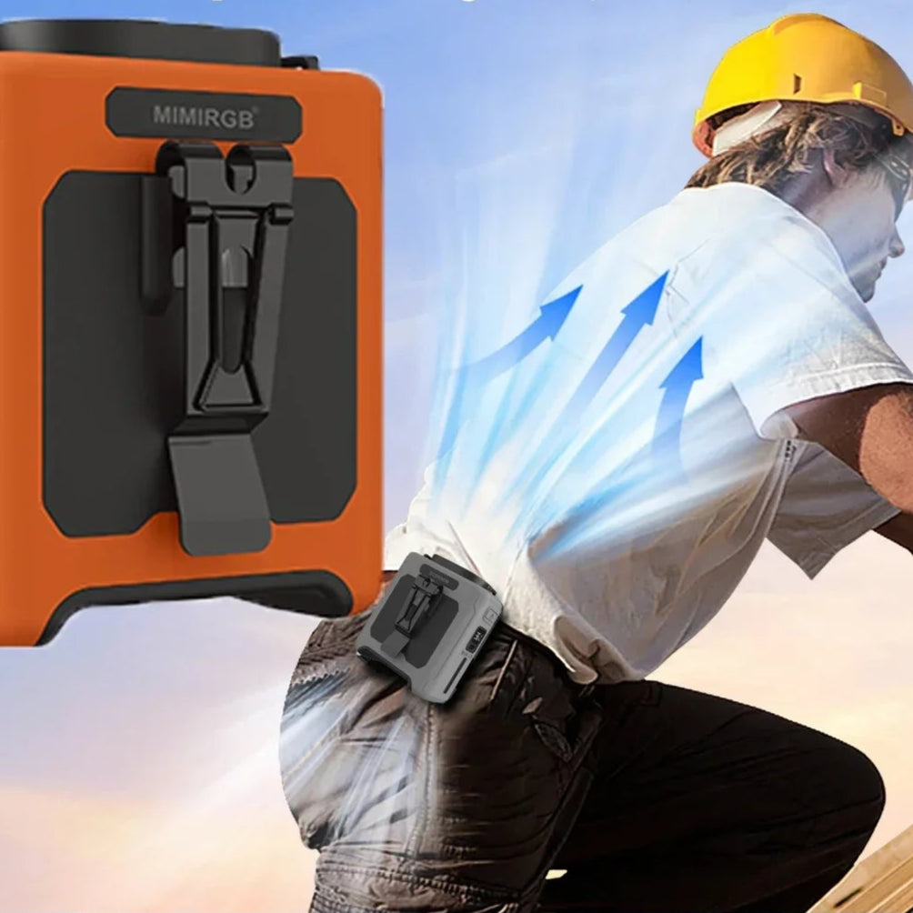 Draagbare Tailleventilator 10000mAh met Powerbank en LED Licht 2