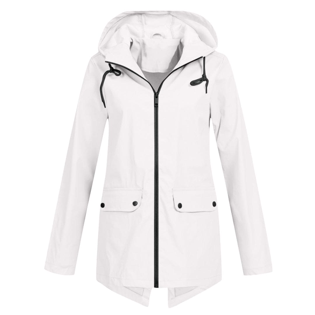 Dames Hoodie Regenjas – Waterdichte Jas met Capuchon voor Droog Comfort