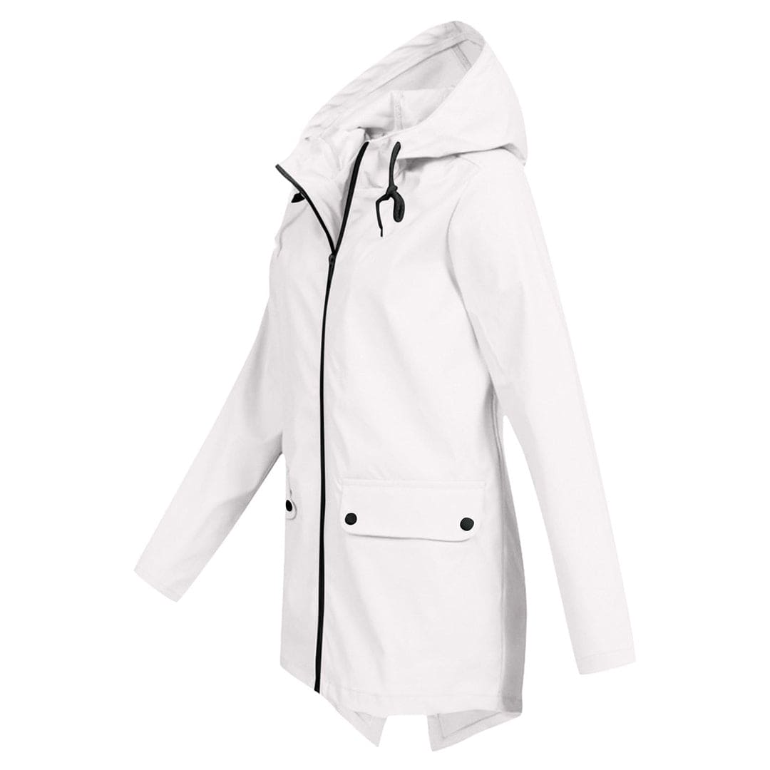 Dames Hoodie Regenjas – Waterdichte Jas met Capuchon voor Droog Comfort