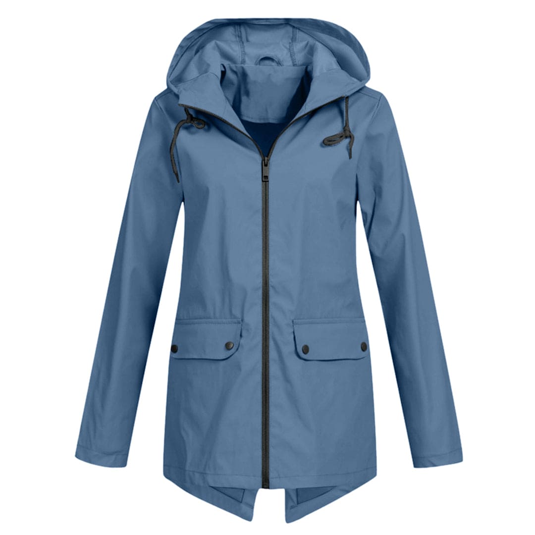 Dames Hoodie Regenjas – Waterdichte Jas met Capuchon voor Droog Comfort