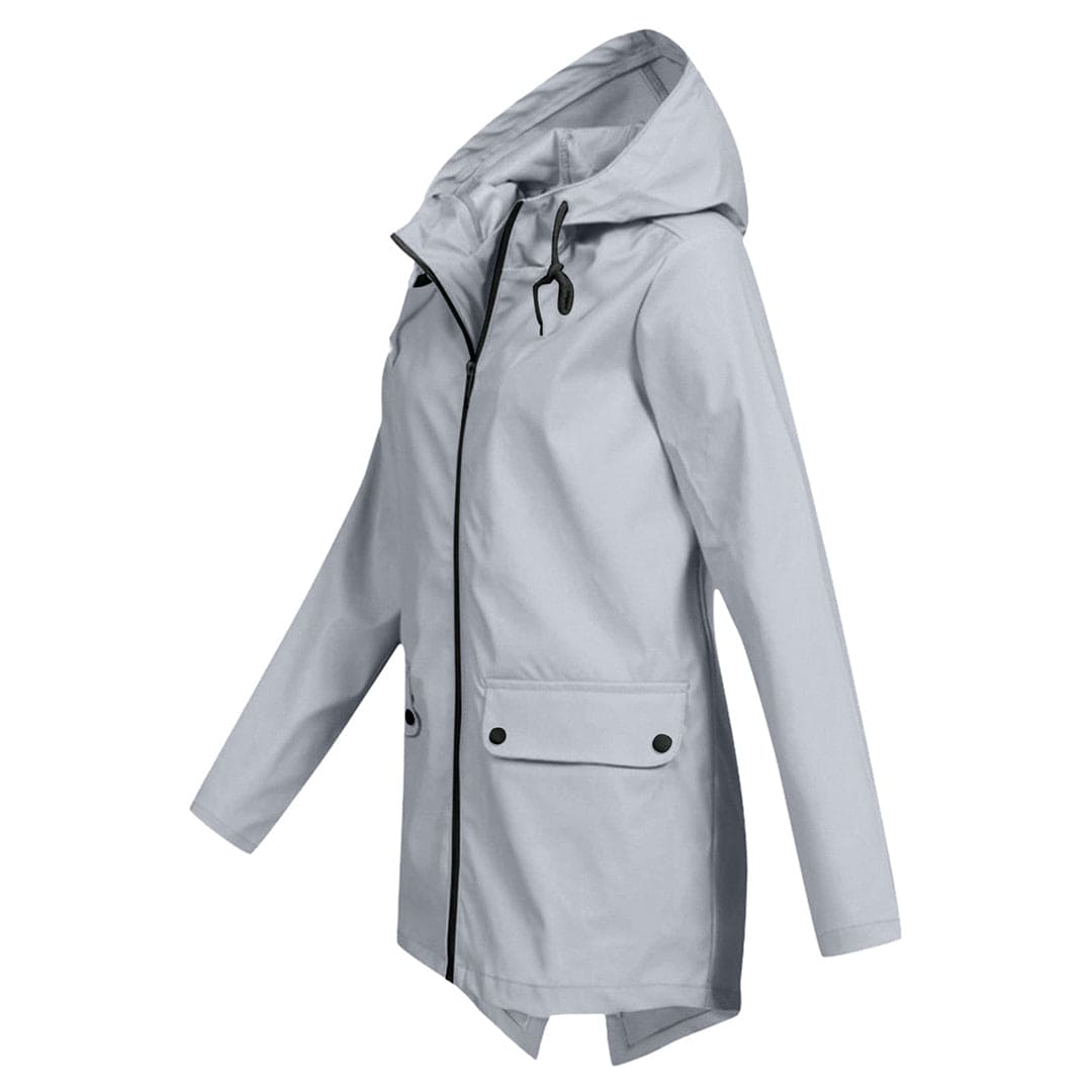 Dames Hoodie Regenjas – Waterdichte Jas met Capuchon voor Droog Comfort
