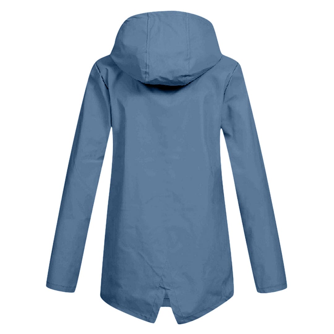 Dames Hoodie Regenjas – Waterdichte Jas met Capuchon voor Droog Comfort