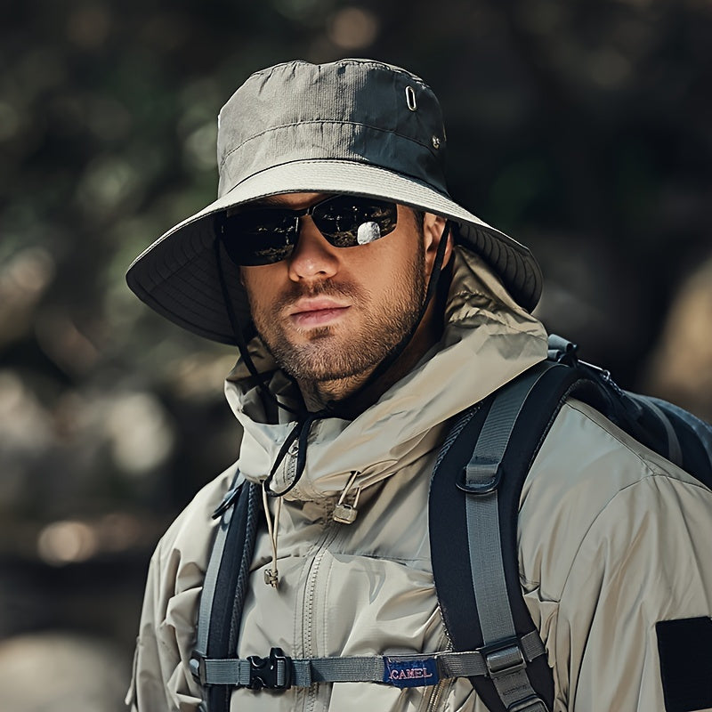 Zonnehoed Ademend Met Brede Rand Verstelbare Pasvorm Kinband