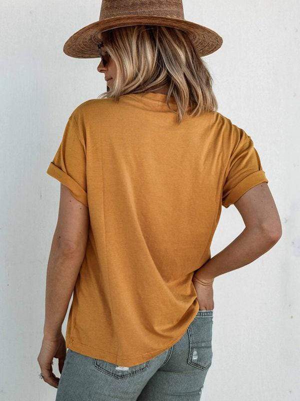 Gouden Gele Boyfriend Tee met Johnny Cash Motief - Oversized Fit 2