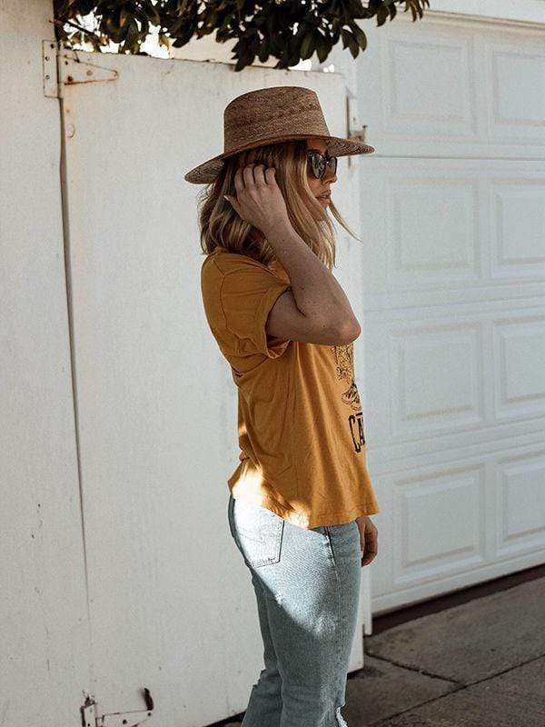 Gouden Gele Boyfriend Tee met Johnny Cash Motief - Oversized Fit 4