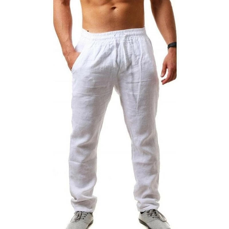Linnen Pantalon Heren Zomer Luchtig Casual Comfortabel
