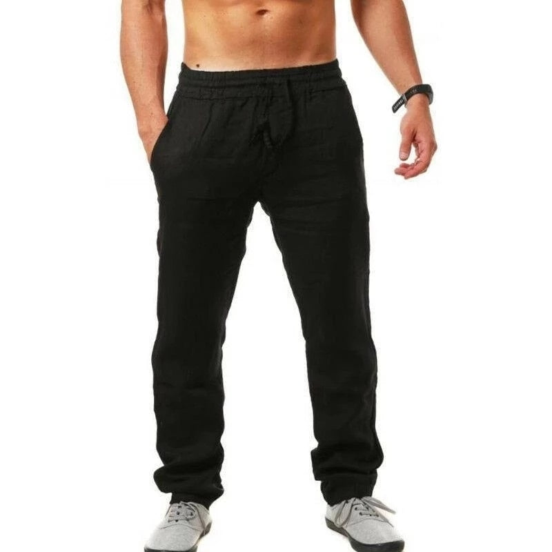 Linnen Pantalon Heren Zomer Luchtig Casual Comfortabel