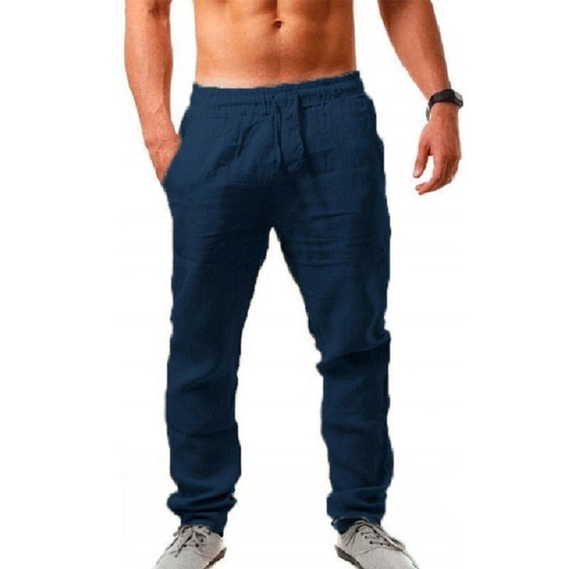 Linnen Pantalon Heren Zomer Luchtig Casual Comfortabel