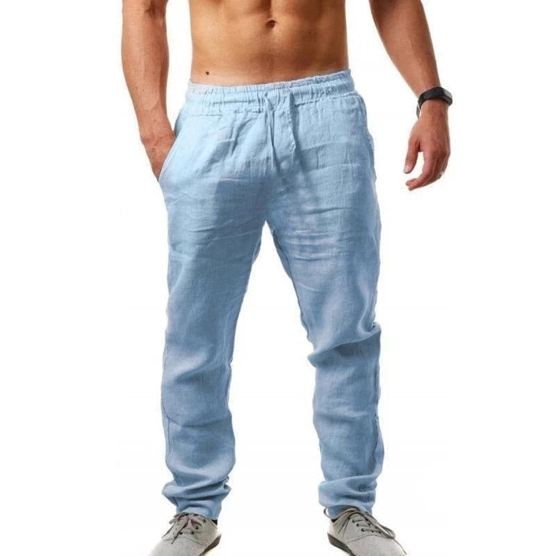 Linnen Pantalon Heren Zomer Luchtig Casual Comfortabel