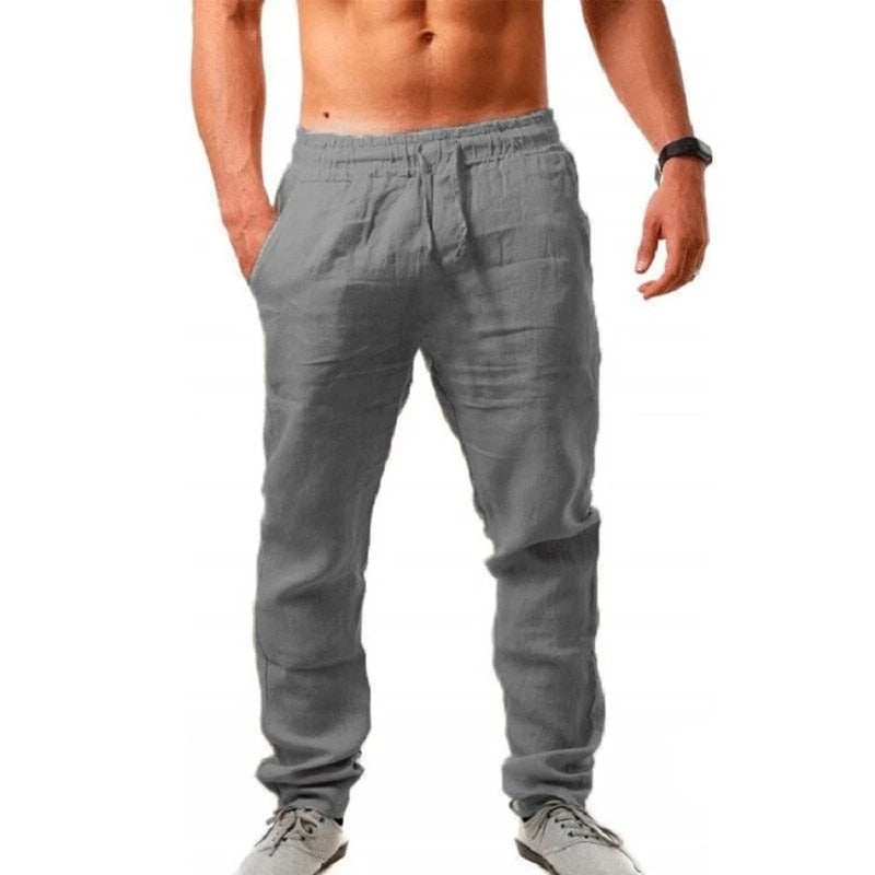 Linnen Pantalon Heren Zomer Luchtig Casual Comfortabel