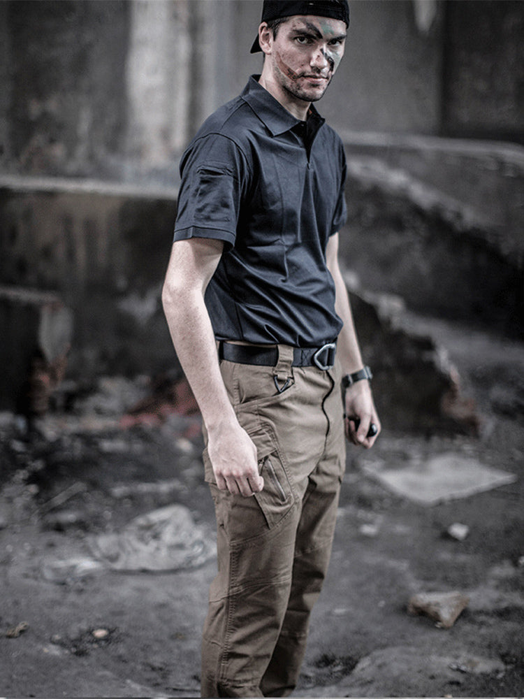 Heren Tactische Broek Katoen Slim Fit Multi-Pockets 7