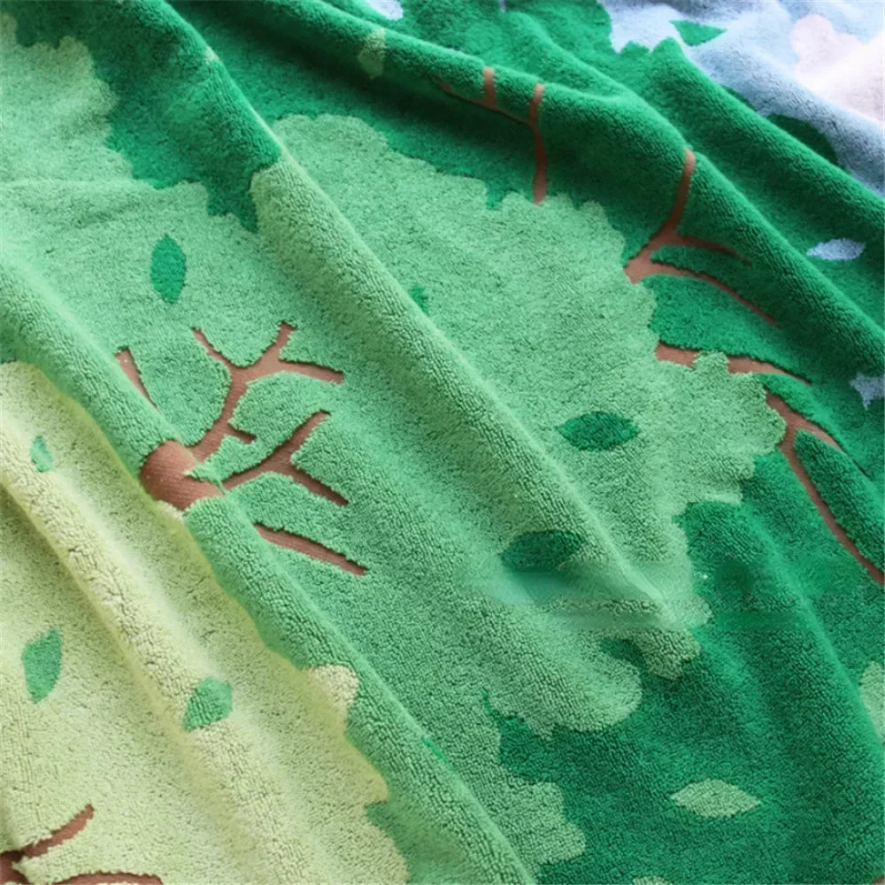 Katoenen Handdoeken met Cartoon Borduurwerk voor Kinderen en Volwassenen 2