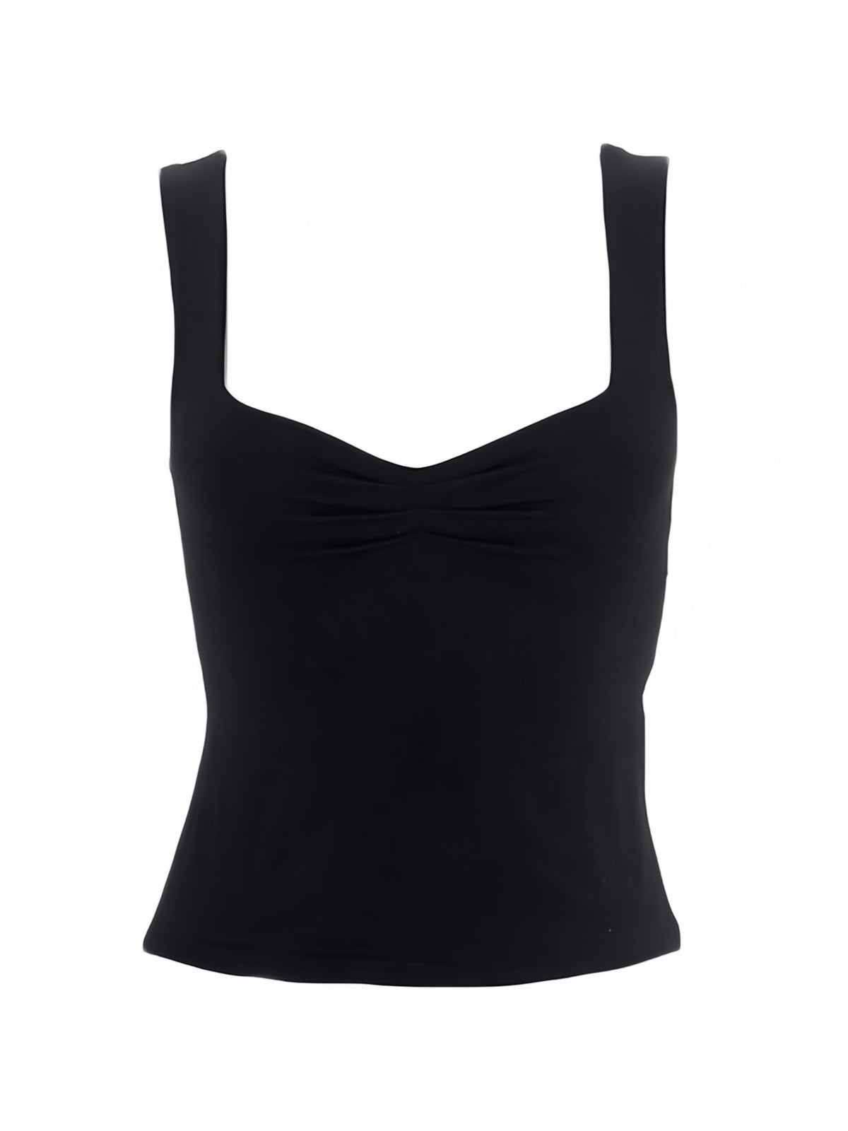Meerkleurige geplooide mouwloze crop top met split 7