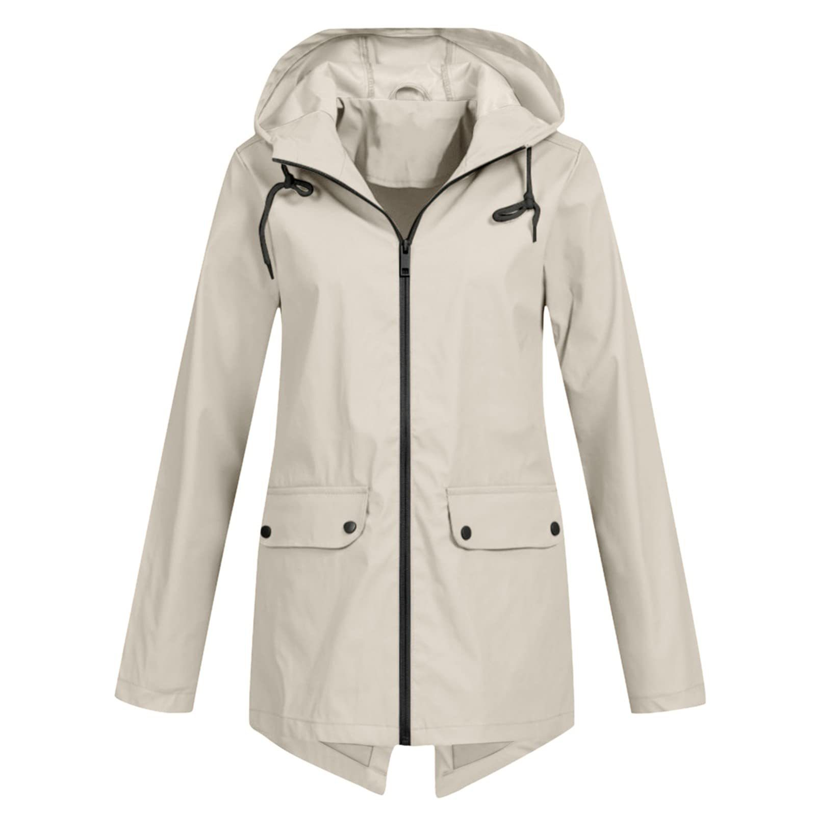 Dames Hoodie Regenjas – Waterdichte Jas met Capuchon voor Droog Comfort