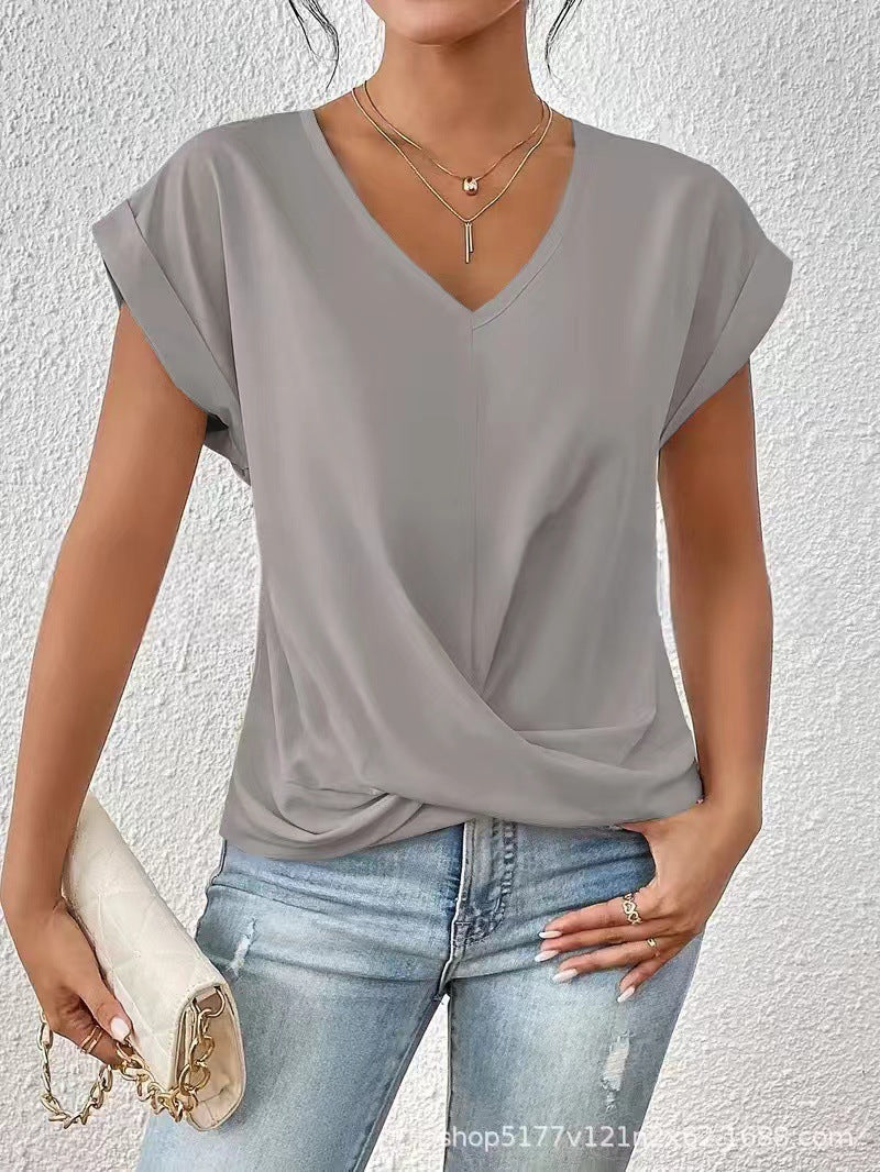 Casual Korte Mouw Top voor Dames met Stijlvolle Pasvorm
