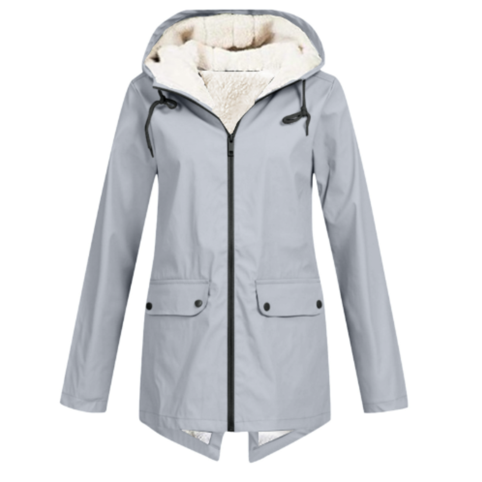 Dames Winter Trenchcoat – Waterdichte Jas met Capuchon en Warme Bescherming
