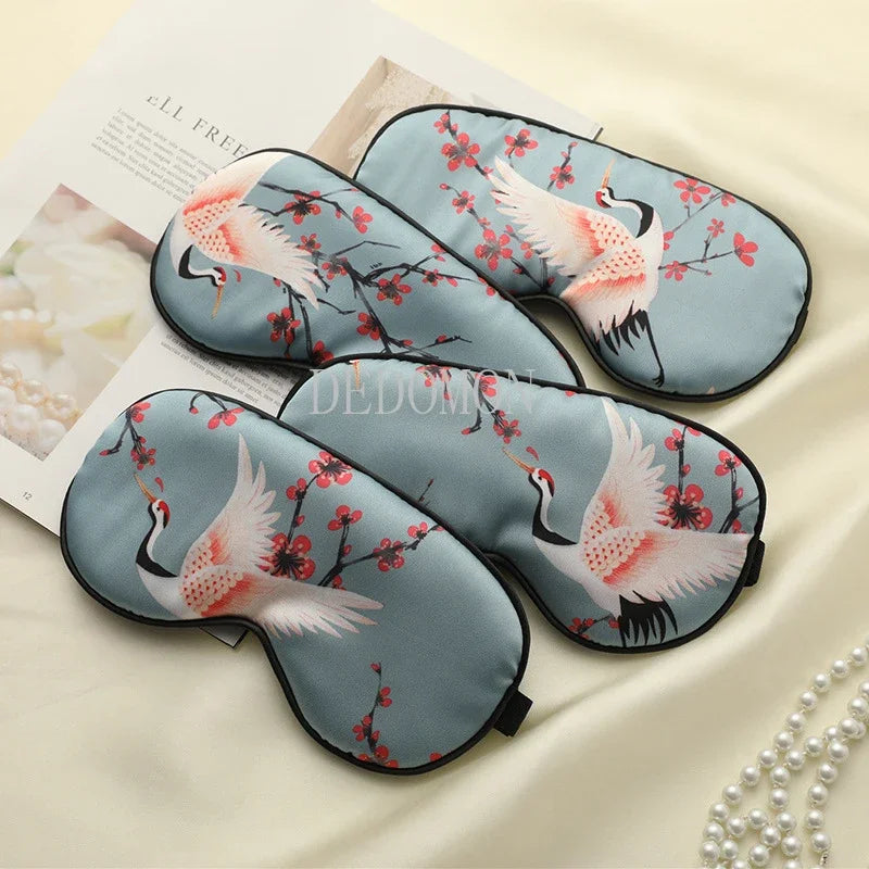 Zijde Kraan | Gedrukte Slaapmasker