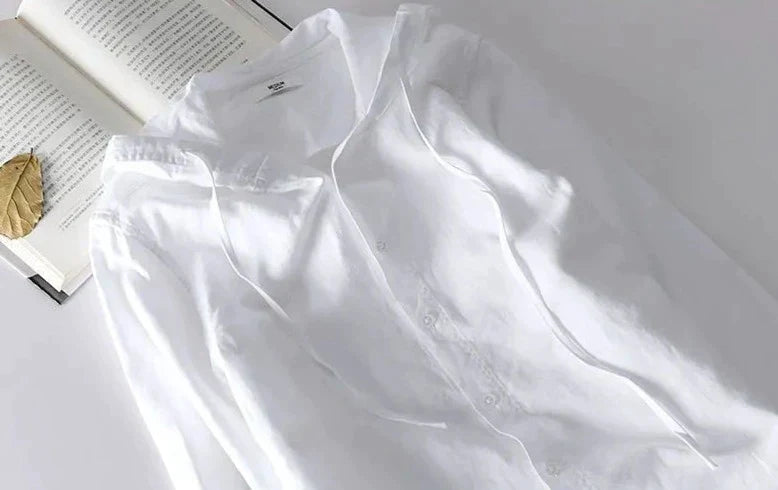 Linnen Shirt Gevoerd Lichtgewicht Ademend Casual Top