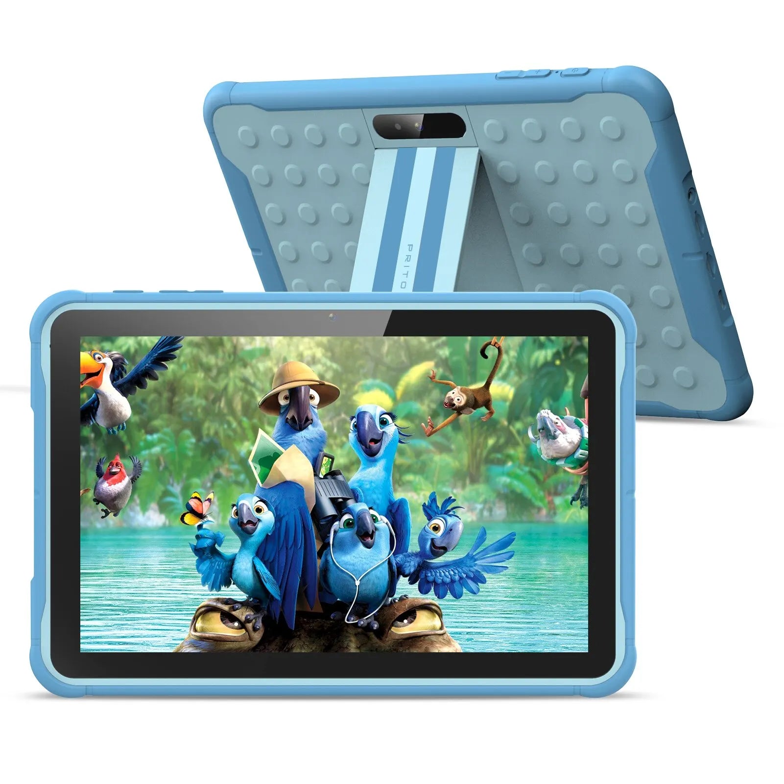 Kindertablet 10 Inch met Quad Core, 64GB Opslag, Android 13 en 720p HD Scherm - Beste Kindertablet voor Kinderen-1