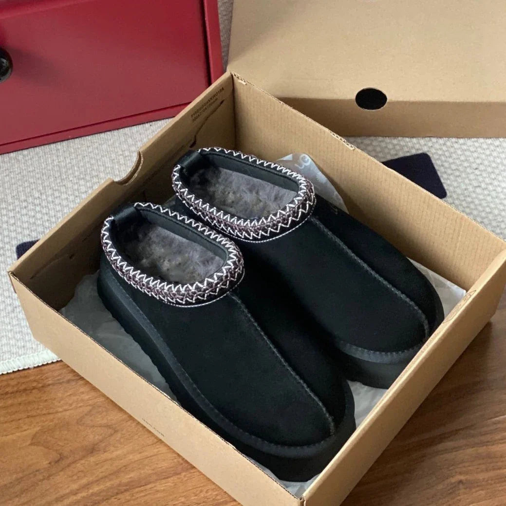 Dames Ultra Mini Platform Boots Met Bontvoering Voor Winter