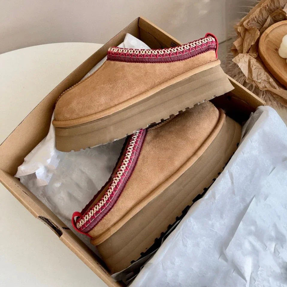 Dames Ultra Mini Platform Boots Met Bontvoering Voor Winter