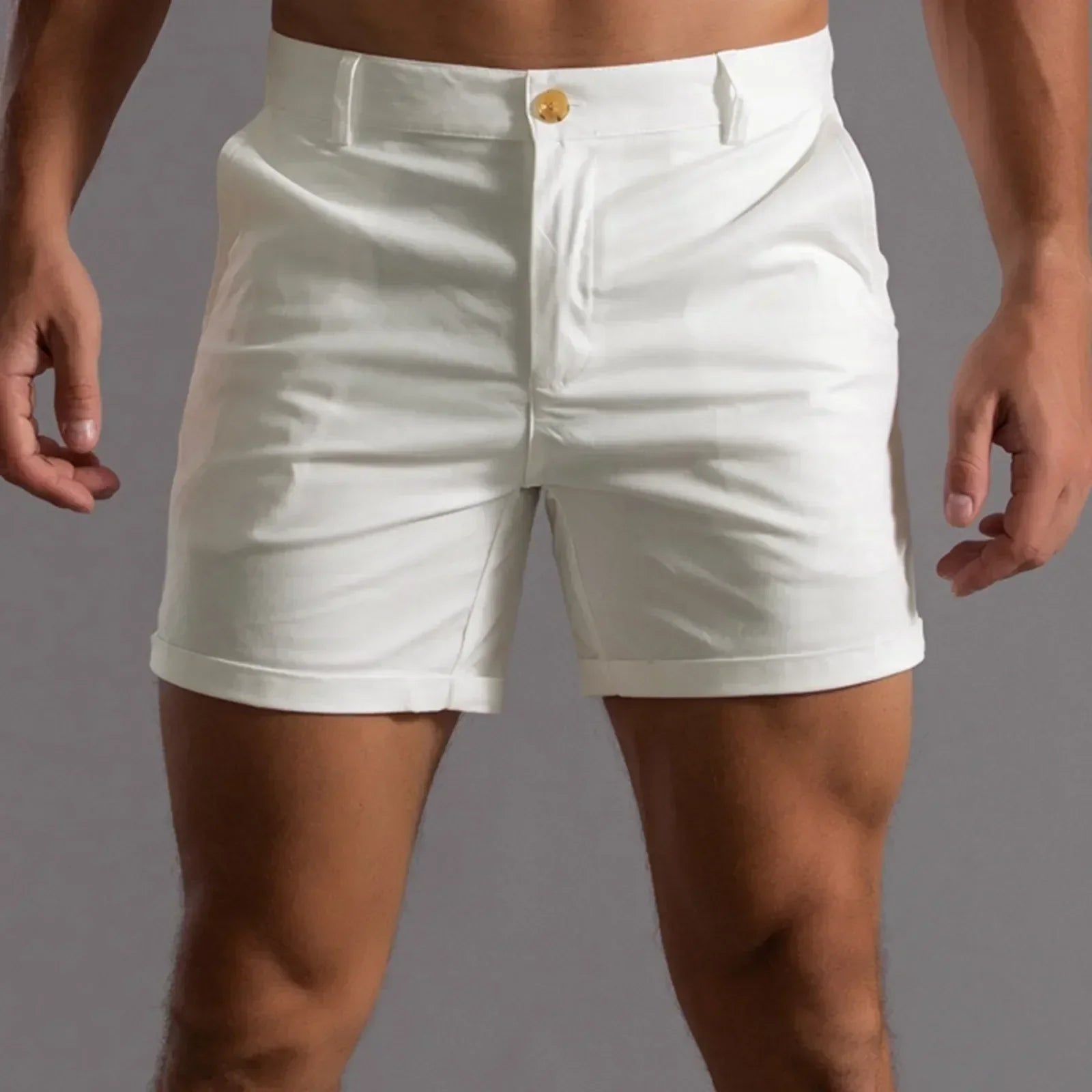 Chino Shorts Katoen Comfort Voor Heren Zomer Pasvorm