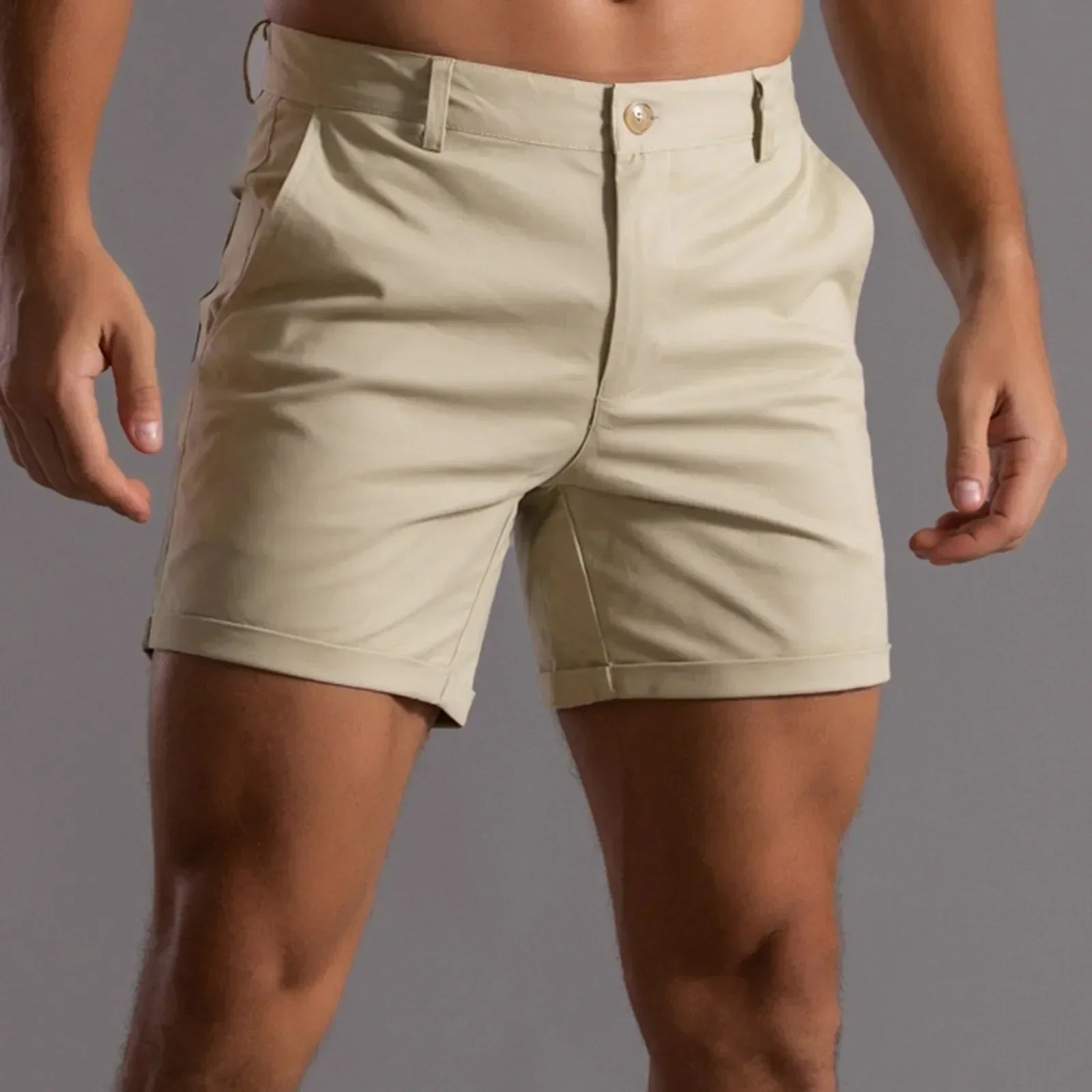 Chino Shorts Katoen Comfort Voor Heren Zomer Pasvorm