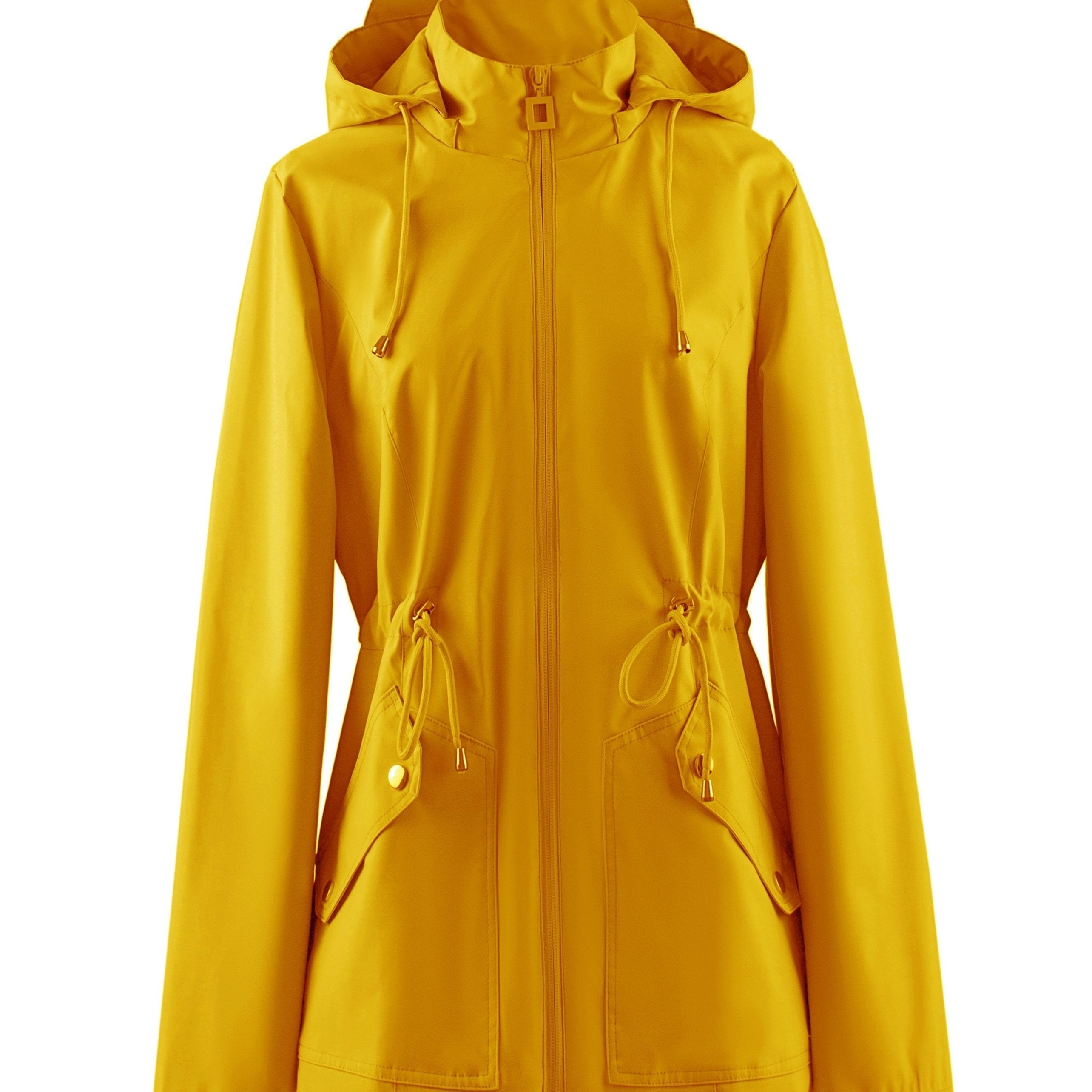 Dames Waterdichte Getailleerde Lente- en Herfstjas met Capuchon - Trenchcoat