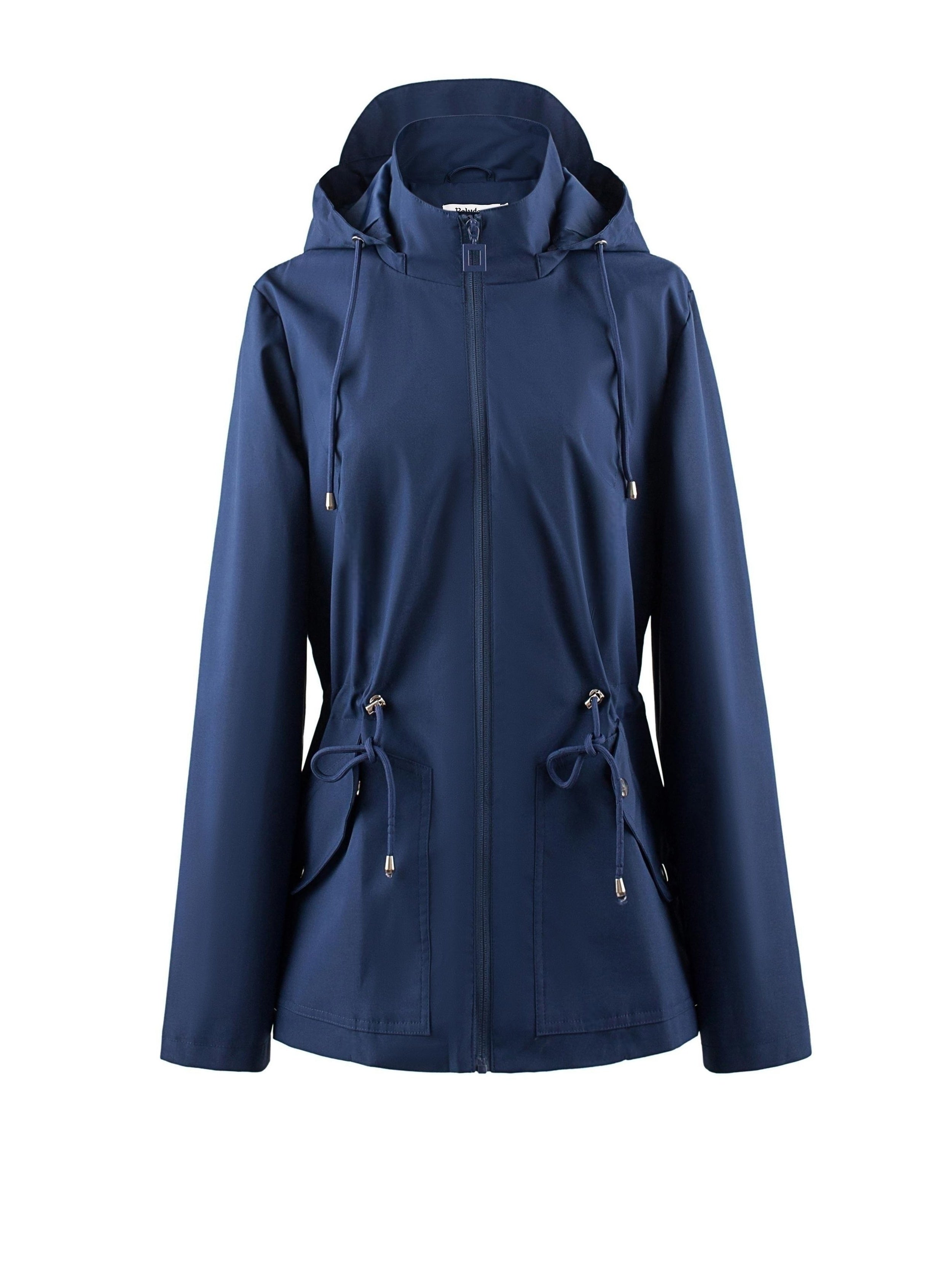 Dames Waterdichte Getailleerde Lente- en Herfstjas met Capuchon - Trenchcoat