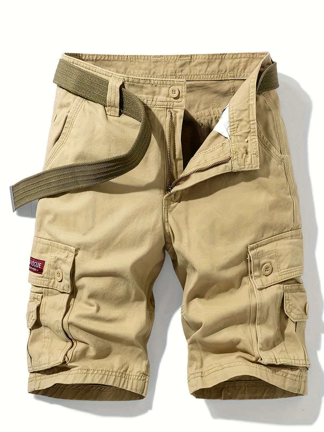 Heren Cargo Shorts met Katoen voor Zomer | Klassiek Design met Taille Trekkoord en Multi-Pockets voor Outdoor Activiteiten