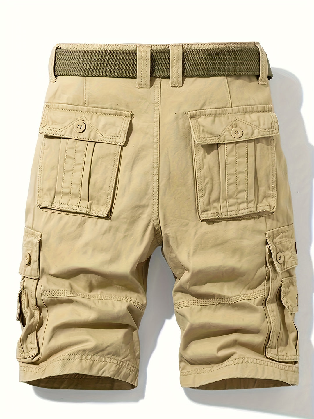 Heren Cargo Shorts met Katoen voor Zomer | Klassiek Design met Taille Trekkoord en Multi-Pockets voor Outdoor Activiteiten