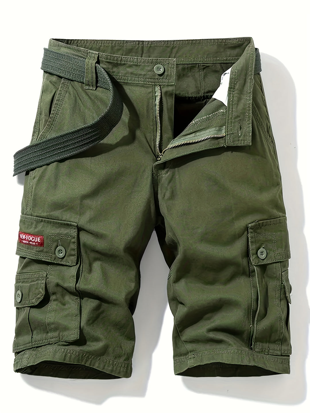 Heren Cargo Shorts met Katoen voor Zomer | Klassiek Design met Taille Trekkoord en Multi-Pockets voor Outdoor Activiteiten