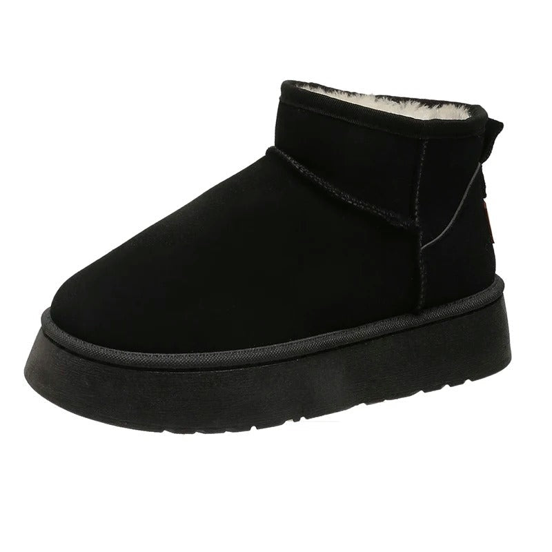 Dames Platform Mini Boots Zachte Voering Schapenvacht Chique - Winterlaarzen