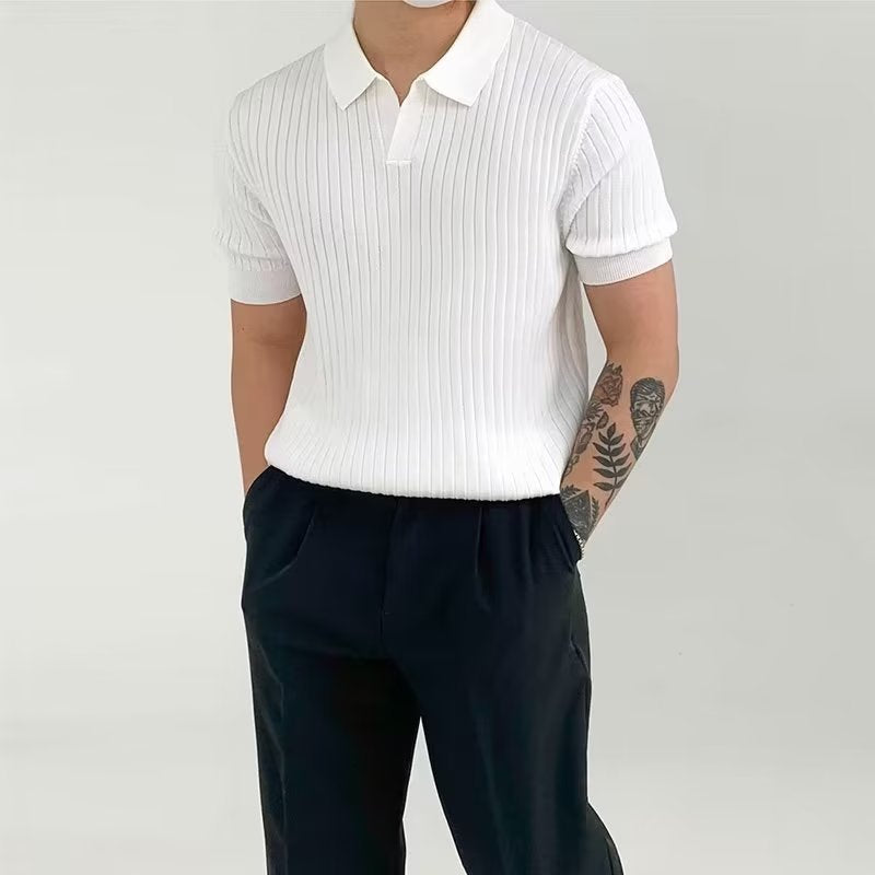 Heren T Shirt Zwart M Katoen Spierfit-2