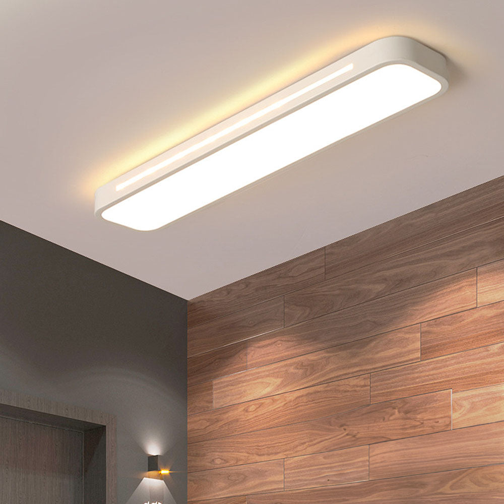 Moderne Nordic Minimalistische Lange LED Dimbare Plafondverlichting voor Woonkamer en Eetkamer
