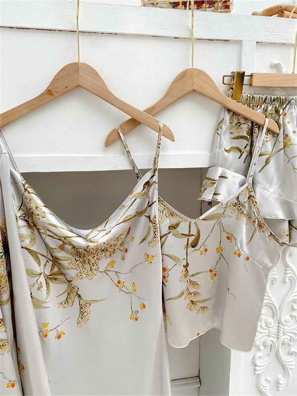 Amélie Luxe Satijnen Pyjama Set (4-delig) voor Dames