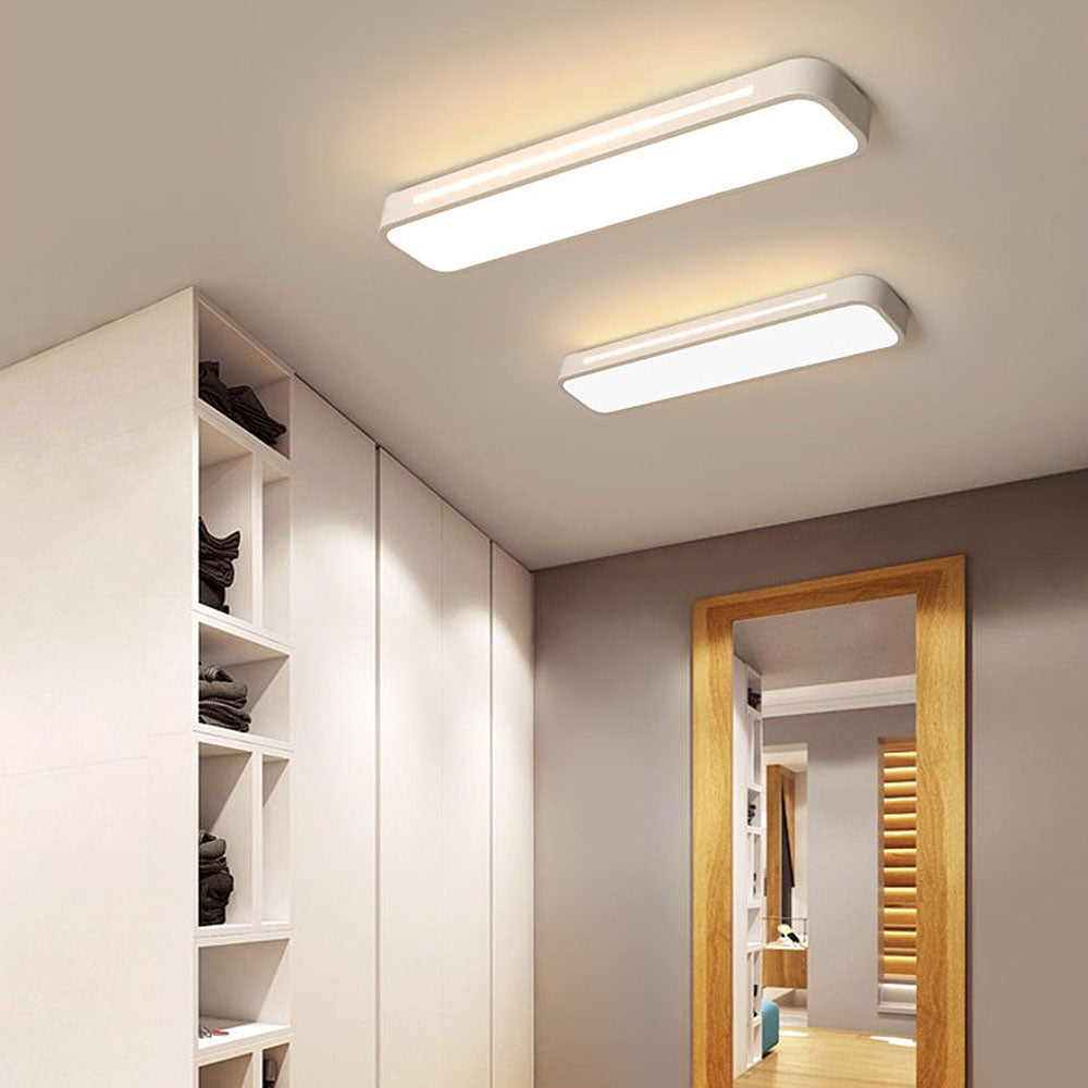Moderne Nordic Minimalistische Lange LED Dimbare Plafondverlichting voor Woonkamer en Eetkamer