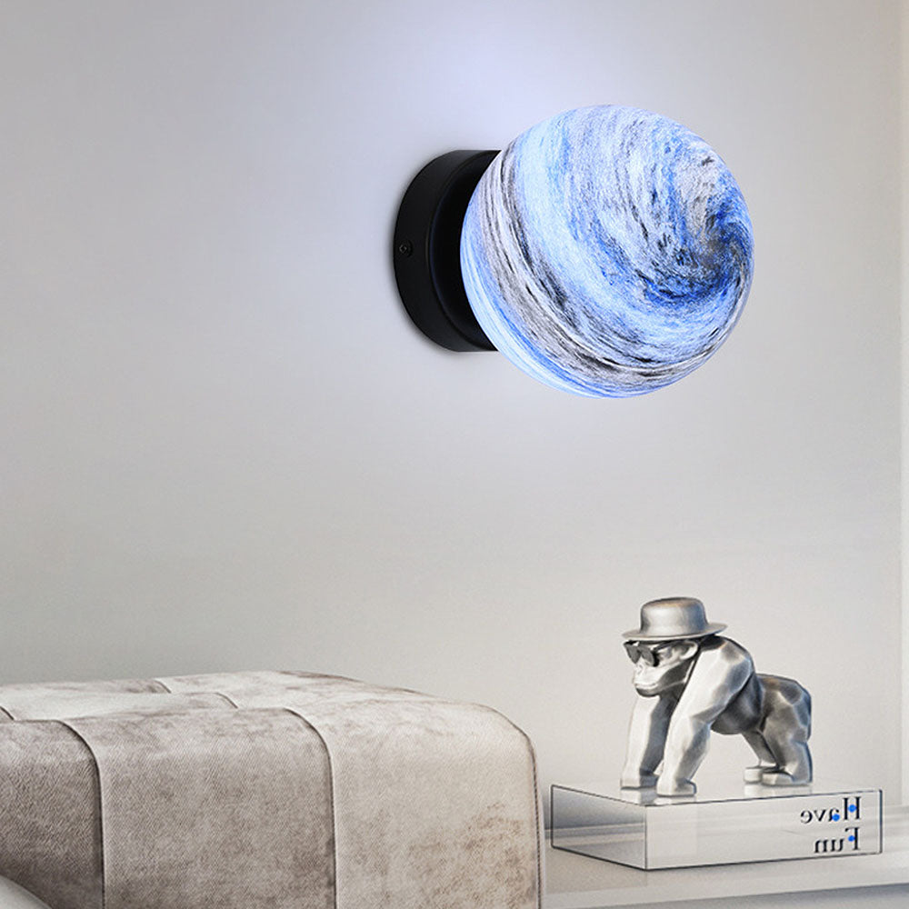 Planet Glass Moderne Plafondlamp Voor Slaapkamer Met Glazen Bol Elegante Design