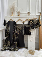 Amélie Luxe Satijnen Pyjama Set (4-delig) voor Dames