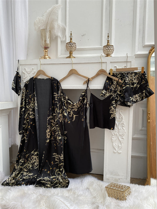 Amélie Luxe Satijnen Pyjama Set (4-delig) voor Dames
